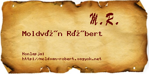Moldván Róbert névjegykártya